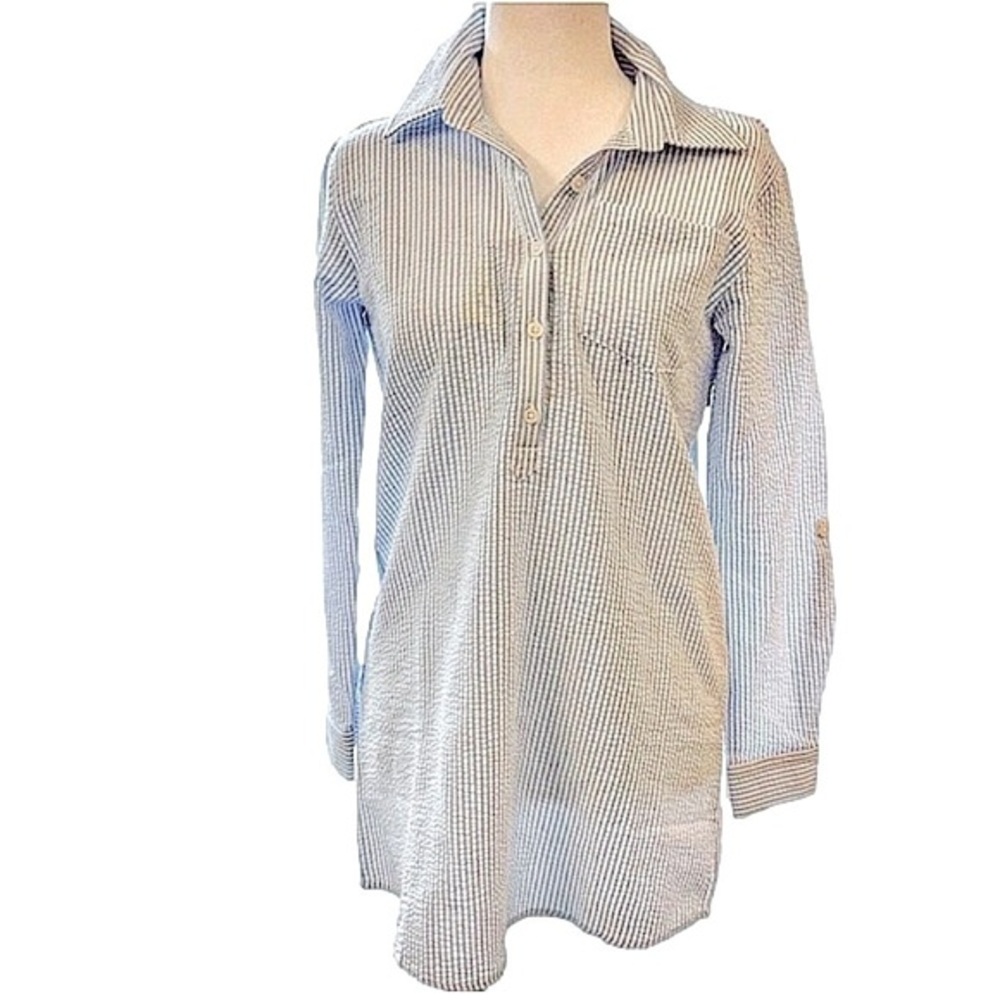 NWT PRODOH Seersucker Founders Fishing UV Blocking Cover-up Long Sleeve Top XS